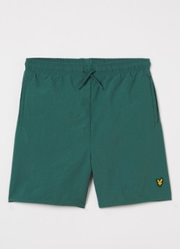Lyle & Scott Jongens Zwemshorts met logoborduring in de kleur Donkergroen, maat: 5-6J=116