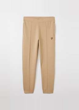 Lyle & Scott Jongens Tapered fit joggingbroek met logo in de kleur Zand, maat: 15-16J=176