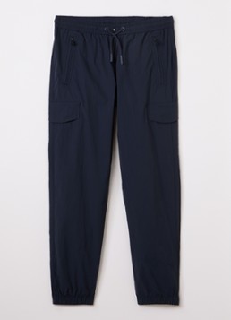 Lyle & Scott Jongens Tapered fit trackpants met logoborduring in de kleur Donkerblauw, maat: 10-11J=140