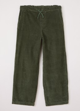 Lyle & Scott Jongens Loose fit broek van corduroy in de kleur Legergroen, maat: 15J-16J=176