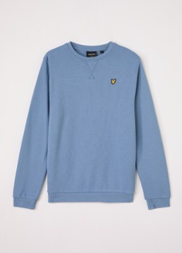Lyle & Scott Jongens Sweater met logoborduring in de kleur Staalblauw, maat: 15J-16J=176