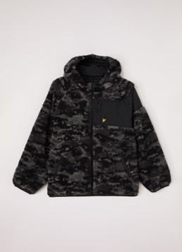 Lyle & Scott Jongens Jack van teddy met capuchon in de kleur Antraciet, maat: 14J-15J=164