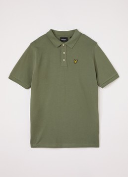 Lyle & Scott Jongens Polo met logoborduring in de kleur Legergroen, maat: 15J-16J=176