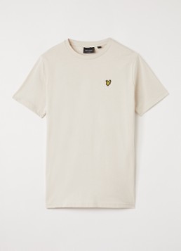 Lyle & Scott Jongens T-shirt met logoborduring in de kleur Beige, maat: 15J-16J=176