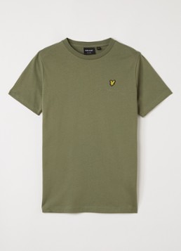 Lyle & Scott Jongens T-shirt met logoborduring in de kleur Mosgroen, maat: 15J-16J=176