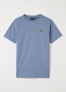 Lyle & Scott Jongens T-shirt met logoborduring in de kleur Blauwgrijs, maat: 15J-16J=176