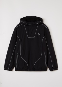 Lyle & Scott Jongens Parka met logo in de kleur Zwart, maat: 15J-16J=176