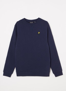 Lyle & Scott Jongens Sweater met logoborduring in de kleur Royalblauw, maat: 152