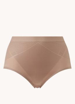 SPANX Dames Invisible high waisted naadloze corrigerende slip in de kleur Taupe, maat: l