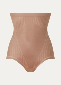 SPANX Dames Invisible high waisted corrigerende slip in de kleur Lichtbruin, maat: M