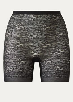SPANX Dames Corrigerende short met opengewerkt dessin in de kleur Zwart, maat: M