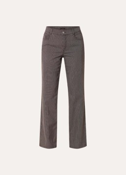 Gardeur Dames Gardeur mid waist flared jeans met gekleurde wassing in de kleur Donkerbruin