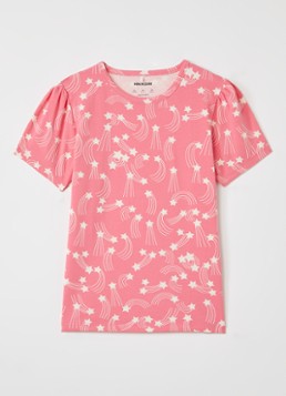 Mini Rodini Meisjes Starfall T-shirt met print in de kleur Roze, maat: 140/146