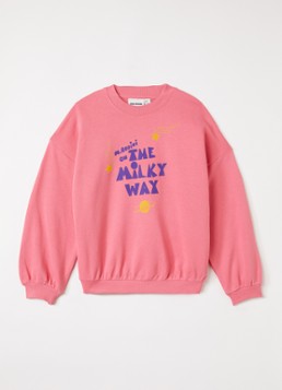 Mini Rodini Meisjes Sweater met print in de kleur Roze, maat: 116/122