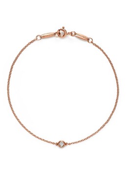 Tiffany & Co. Dames Diamonds by the Yard schakelarmband van 18 karaat roségoud met diamant 68054 in de kleur