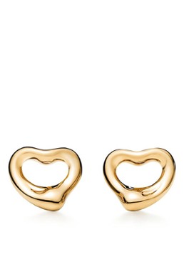 Tiffany & Co. Dames Open Heart oorknopjes van 18 karaat geelgoud 22371 in de kleur