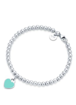 Tiffany & Co. Dames Interlocking Circles kralenarmband van sterling zilver 57196 in de kleur