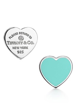 Tiffany & Co. Dames Tiffany Blue Mini oorknopjes van sterling zilver met diamant 30942 in de kleur