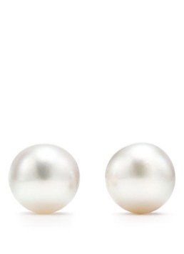 Tiffany & Co. Dames Oorbellen van 18 karaat witgoud met Akoya parel 41232 in de kleur