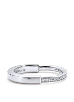 Tiffany & Co. Dames Tiffany Lock ring van 18 karaat witgoud met diamant 77307 in de kleur