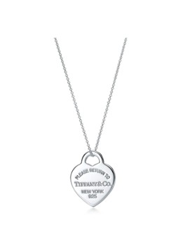 Tiffany & Co. Dames Heart Tag Medium ketting van sterling zilver 67408 in de kleur
