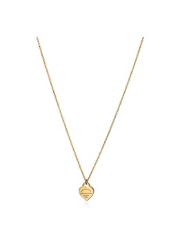 Tiffany & Co. Dames Mini Heart Tag ketting van 18 karaat geelgoud 77761 in de kleur