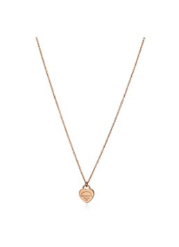 Tiffany & Co. Dames Heart Tag Mini ketting van 18 karaat roségoud 77759 in de kleur