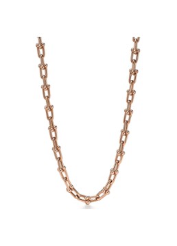 Tiffany & Co. Dames Medium Link ketting van 18 karaat roségoud 76339 in de kleur
