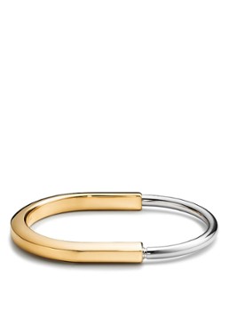 Tiffany & Co. Dames Tiffany Lock bangle van 18 karaat geel- en witgoud 78989 in de kleur