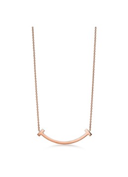 Tiffany & Co. Dames Tiffany T Smile ketting van 18 karaat roségoud 84613 in de kleur