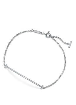 Tiffany & Co. Dames Tiffany T Smile armband van 18 karaat witgoud met diamant 85435 in de kleur
