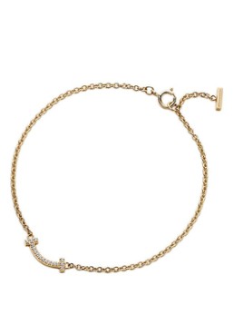 Tiffany & Co. Dames Tiffany T Smile armband van 18 karaat geelgoud met diamant 45080 in de kleur