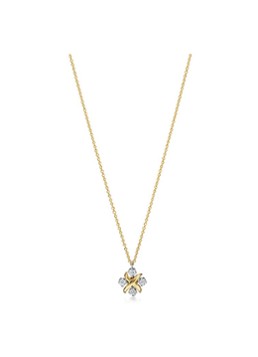 Tiffany & Co. Dames 16 Stone Tiffany ketting van 18 karaat geelgoud met diamanten 45662 in de kleur