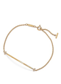 Tiffany & Co. Dames Tiffany T Smile Small armband van 18 karaat geelgoud met diamant 85434 in de kleur