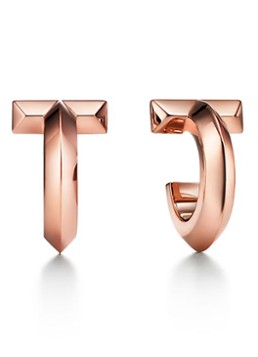 Tiffany & Co. Dames Tiffany T T1 oorringen van 18 karaat roségoud 75862 in de kleur