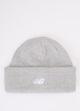 New Balance Heren Grofgebreide muts met logoborduring