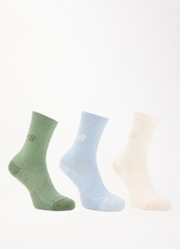 New Balance Heren Active Crew sportsokken in 3-pack in de kleur Groen, maat: S