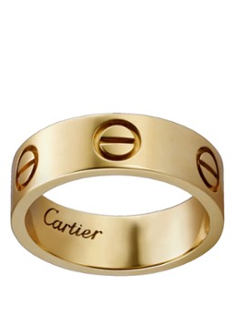 Cartier Heren LOVE ring van 18 karaat geelgoud CRB4084600 in de kleur Geelgoud