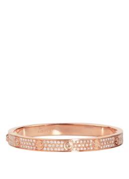 Cartier Dames LOVE armband van 18 karaat roségoud met 204 diamanten CRN6036900 in de kleur Roségoud