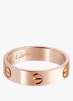Cartier Heren LOVE ring, klassiek model van 18 karaat roségoud CRB40848 in de kleur Roségoud