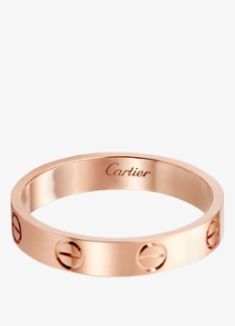 Cartier Heren LOVE trouwring, klein model van 18 karaat roségoud CRB4085200 in de kleur Roségoud