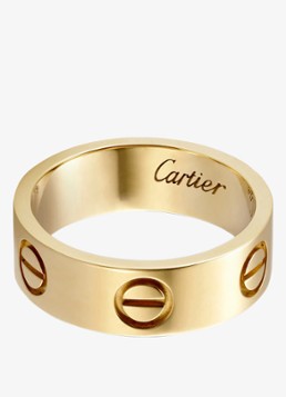 Cartier Heren LOVE ring van 18 karaat geelgoud CRB40846 in de kleur Geelgoud