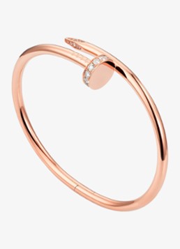 Cartier Dames Juste un Clou armband van 18 karaat roségoud met 0.58 ct diamant CRB60485 in de kleur Roségoud
