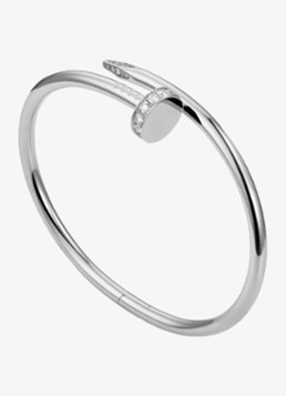 Cartier Dames Juste un Clou armband van 18 karaat witgoud met 0.58 ct diamant CRB60487 in de kleur Witgoud