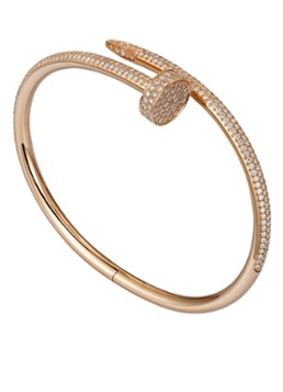 Cartier Heren Juste un Clou armband van 18 karaat roségoud met 374 diamanten CRN6702100 in de kleur Roségoud