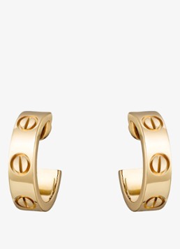 Cartier Dames LOVE oorringen van 18 karaat geelgoud CRB80225 in de kleur Geelgoud