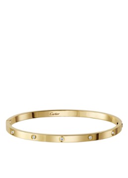 Cartier Dames Love armband van 18k geelgoud met 10 diamanten CRB6047815 in de kleur Geelgoud