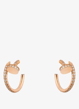 Cartier Dames Juste un Clou oorringen, small model van 18 karaat roségoud met 0.51 ct diamant CRB8301429 in de kleur Roségoud