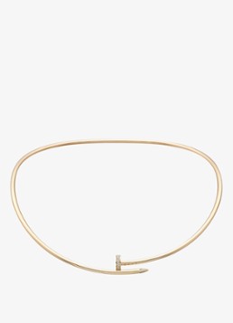 Cartier Dames Juste un Clou Torque ketting, klein model van 18 karaat geelgoud met 0.20 ct diamant CRN7424422 in de kleur Geelgoud