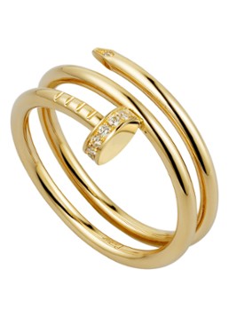 Cartier Dames Juste un Clou ring van 18 karaat geelgoud met 14 diamanten CRB4211800 in de kleur Geelgoud